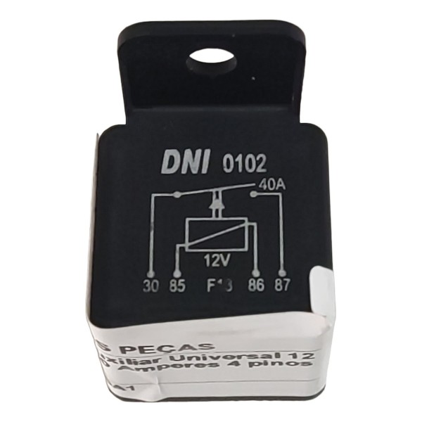 Relê Auxiliar Universal 12 Volts 40 Amperes 4 Pinos