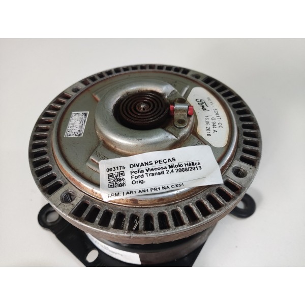Polia Viscosa Miolo Hélice Ford Transit 2.4 2008/2013 Orig.